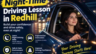 Night-Time Driving Lesson in Redhill